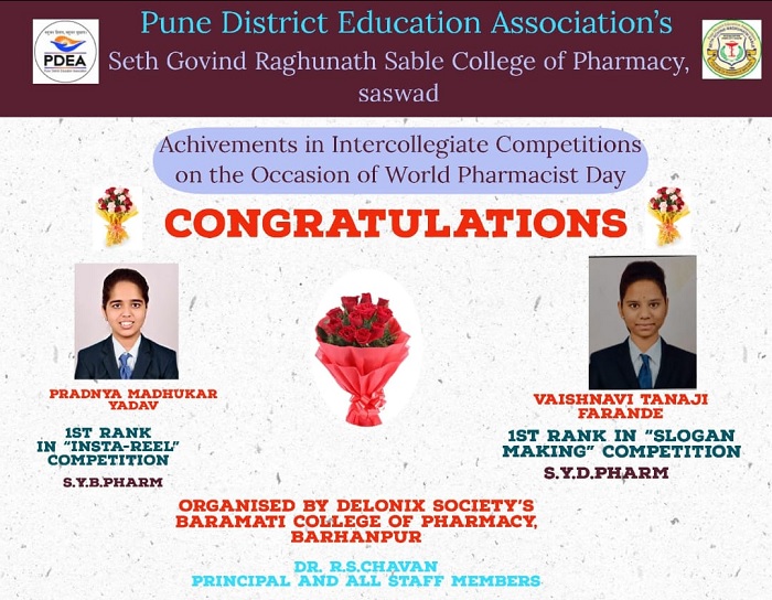 Achievements in Intercollegiate Competitions on occasion of World Pharmacist Day